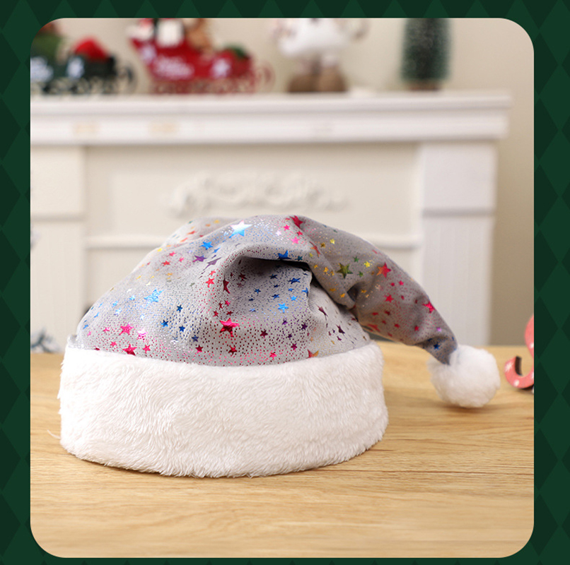 Red Plush Hot Stamping Stars C - огляд і ціна Santa Hat Plush