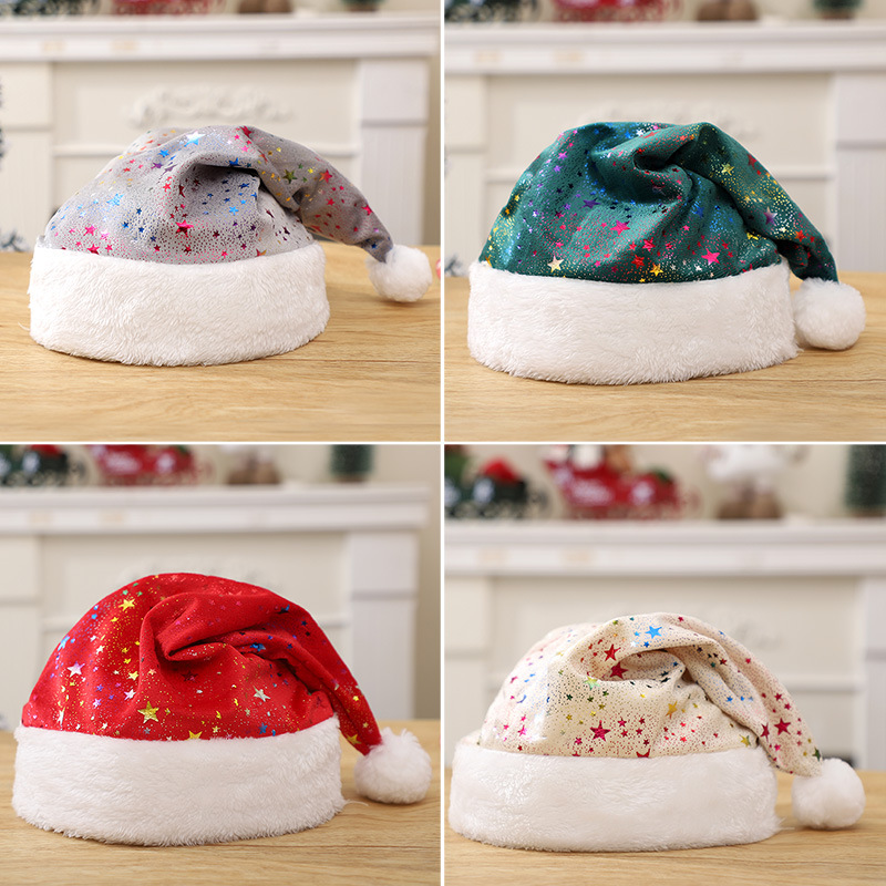 Red Plush Hot Stamping Stars C - огляд і ціна Santa Hat Plush
