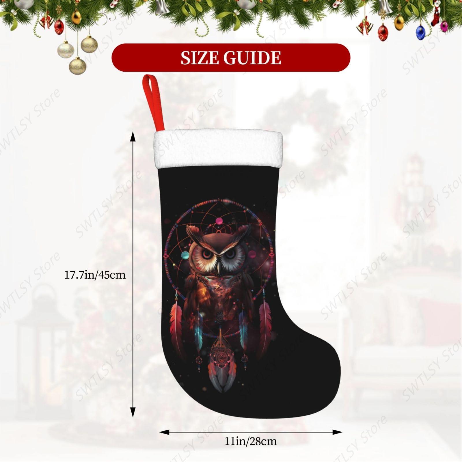Owl Rainbow Catcher Large Chri - огляд і ціна Christmas Stocking Hanging
